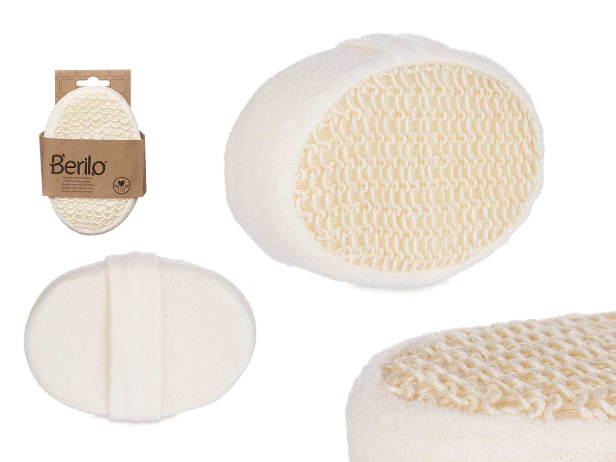 ESPONJA OVALADA TRENZADA ASA NATURAL