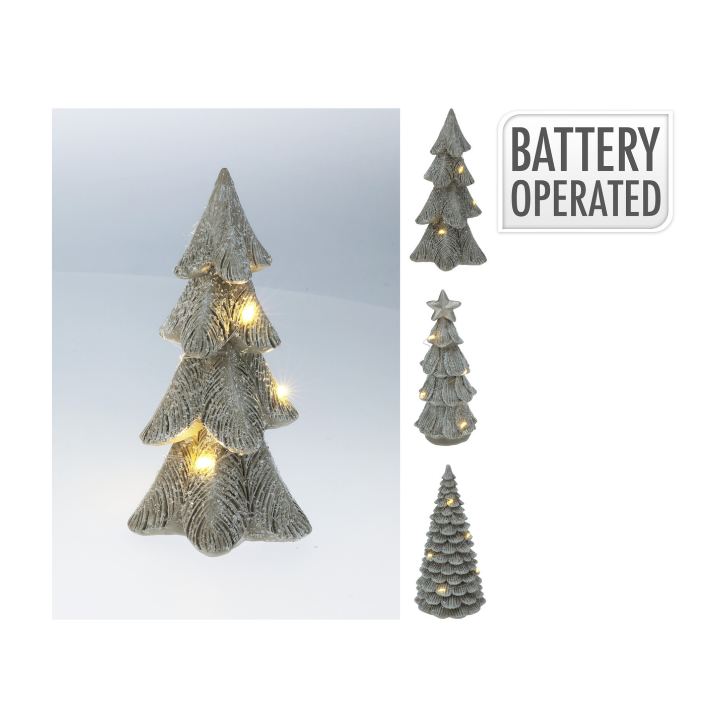 ARBOL DE NAVIDAD LED 16CM PLATA