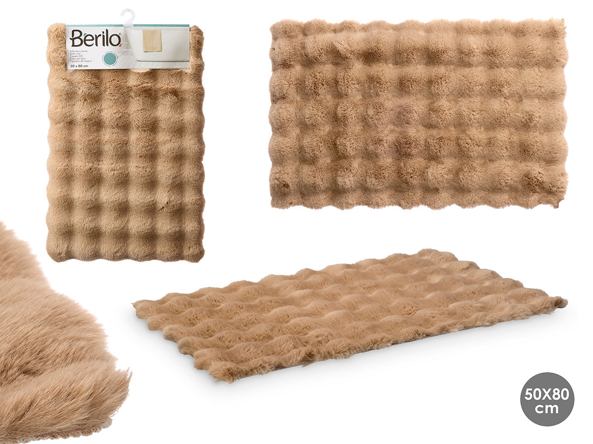 ALFOMBRA BAÑO MARRON