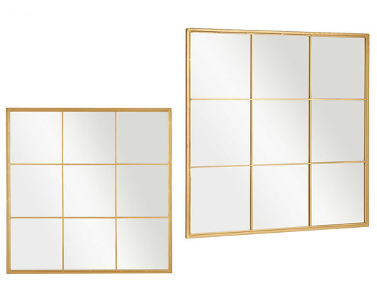 ESPEJO VENTANAL ORO 90X90CM