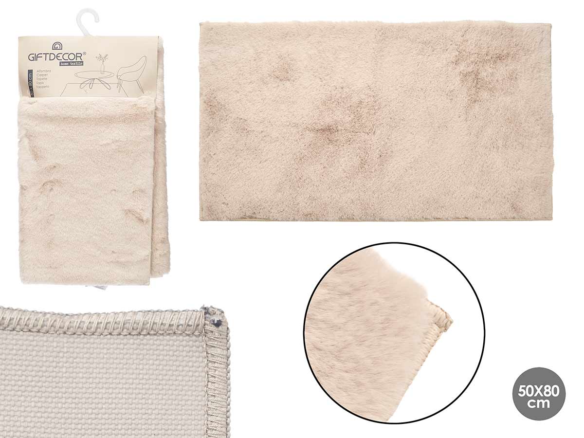 ALFOMBRA RABBIT BEIGE CLARO 50X80CM