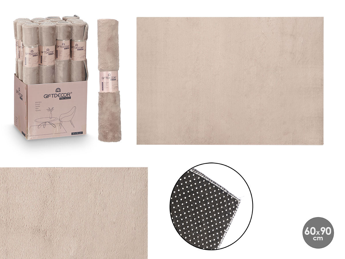 ALFOMBRA SOFT BEIGE OSCURO 60X90CM