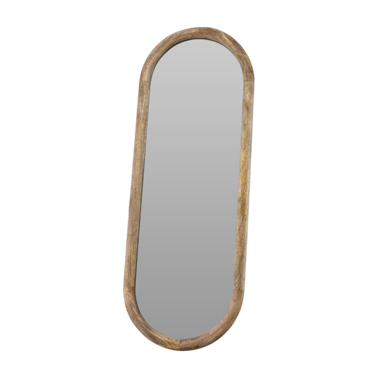 ESPEJO OVALADO MADERA NATURAL 77,5CM