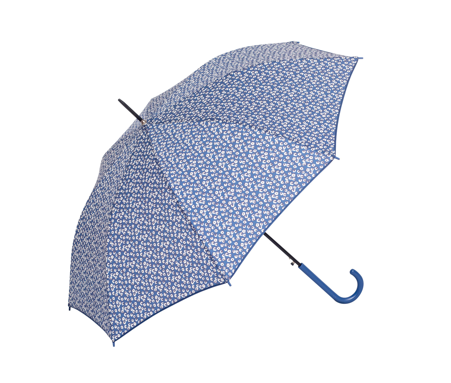 PARAGUAS ESTAMPADO FLORECITA AZUL OSCURO