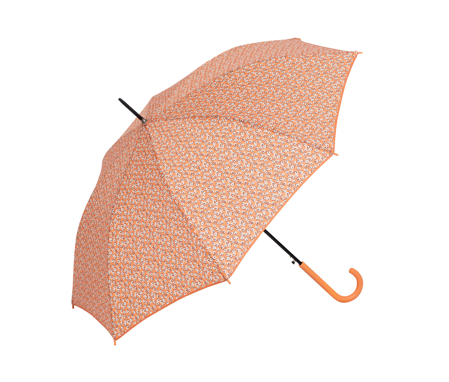 PARAGUAS ESTAMPADO FLORECITA NARANJA