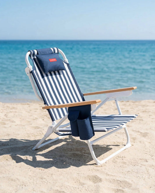 SILLA PLAYA RECLINABLE NEVERA AZUL FLAMINGUEO