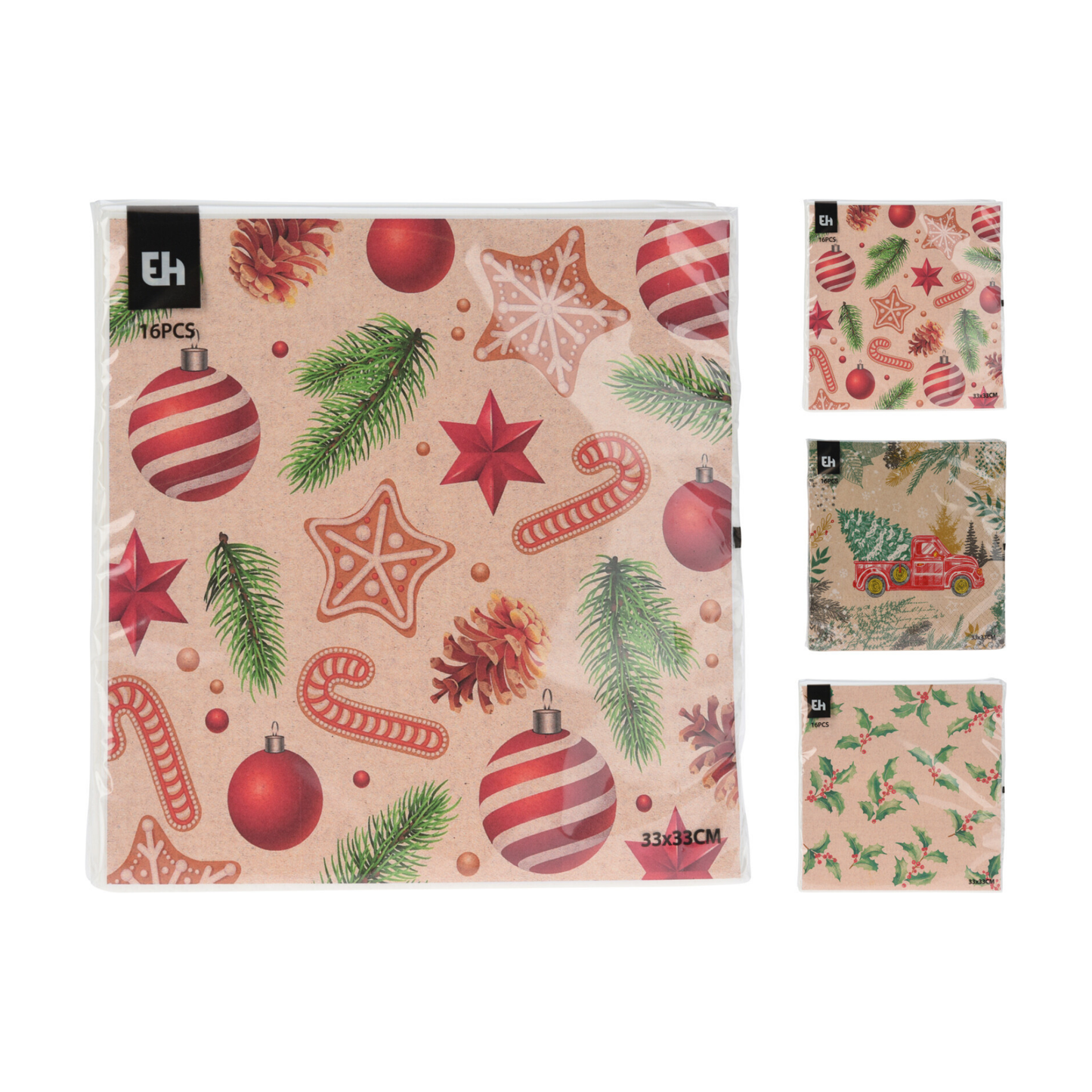 SERVILLETAS NAVIDAD 16UDS