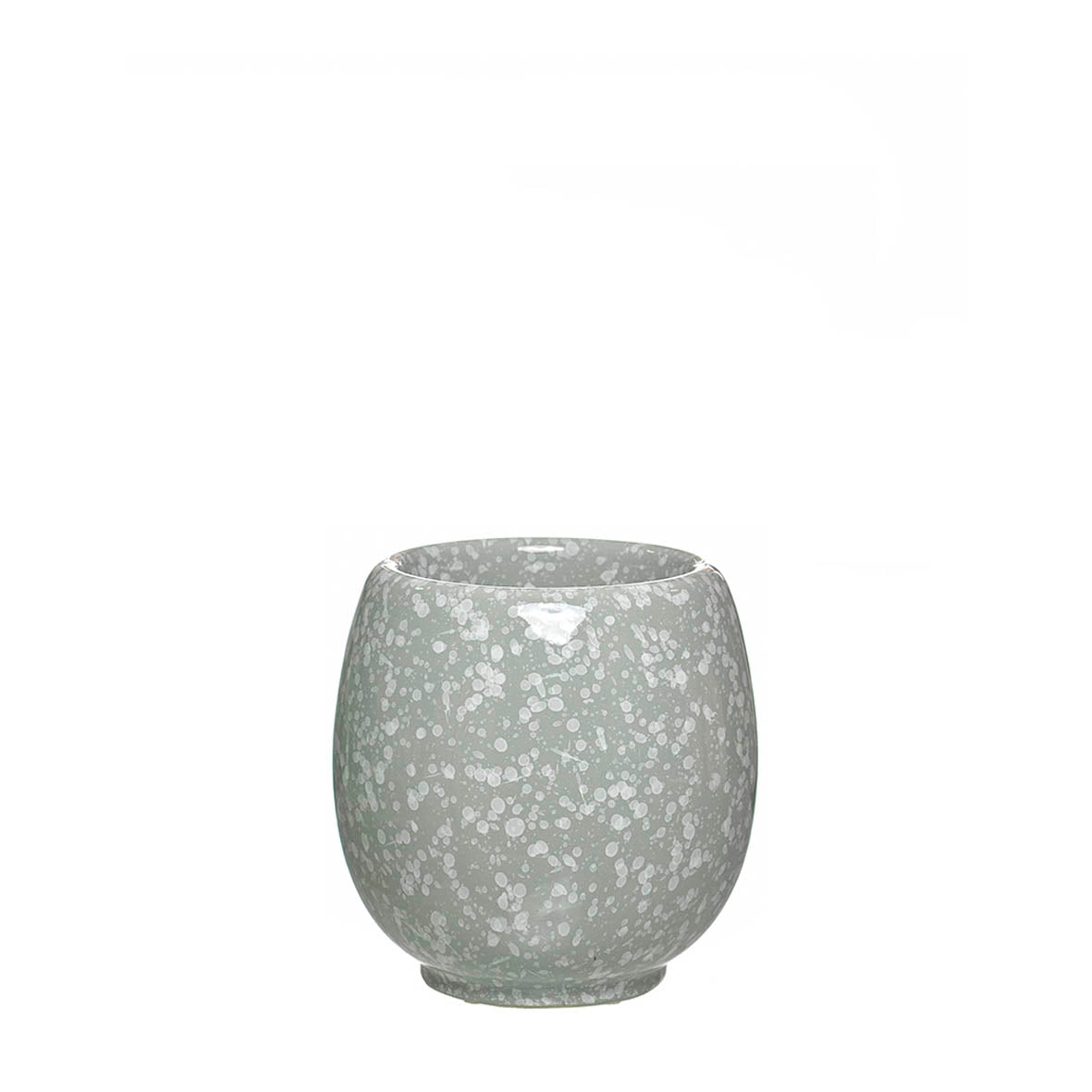 VASO CERAMICA GRIS MARMOL