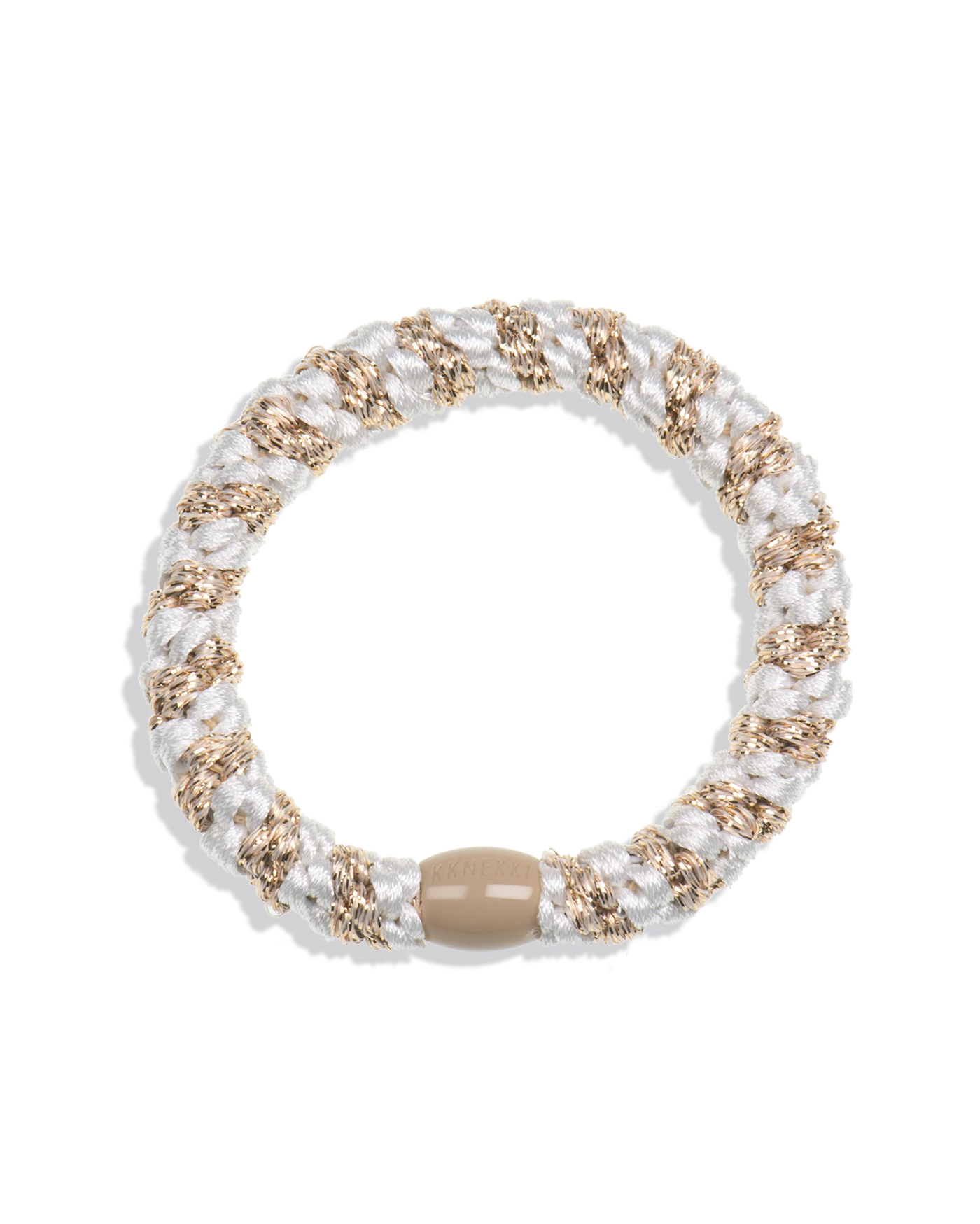 KKNEKKI WHITE-BEIGE GLITTER STRIPE