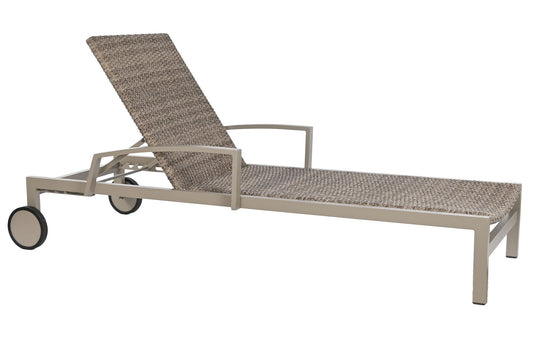 TUMBONA RATAN Y ALUMINIO CON RUEDAS
