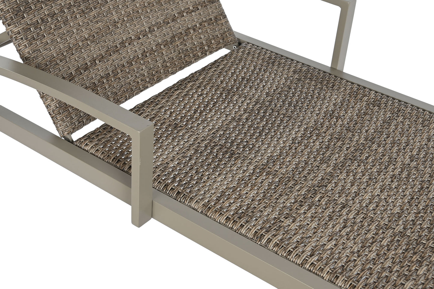 TUMBONA RATAN Y ALUMINIO CON RUEDAS