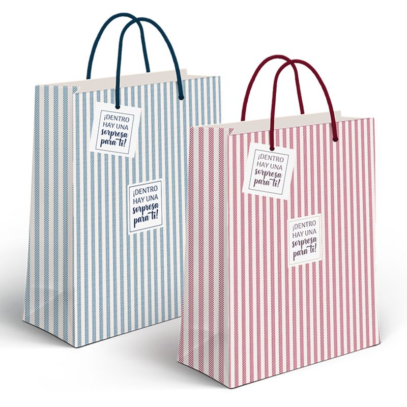 BOLSA PAPEL XL RAYAS