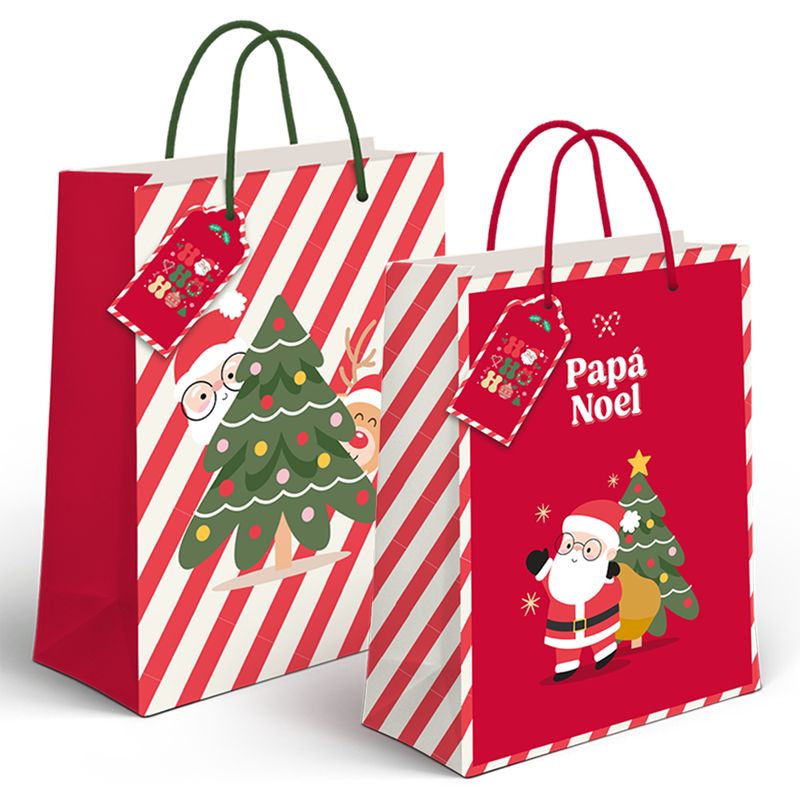 BOLSA PAPEL JUMBO PAPA NOEL