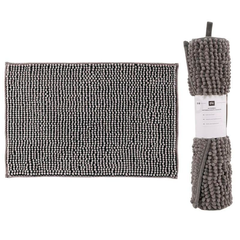 ALFOMBRA ANTIDESLIZANTE GRIS OSCURO 40X60