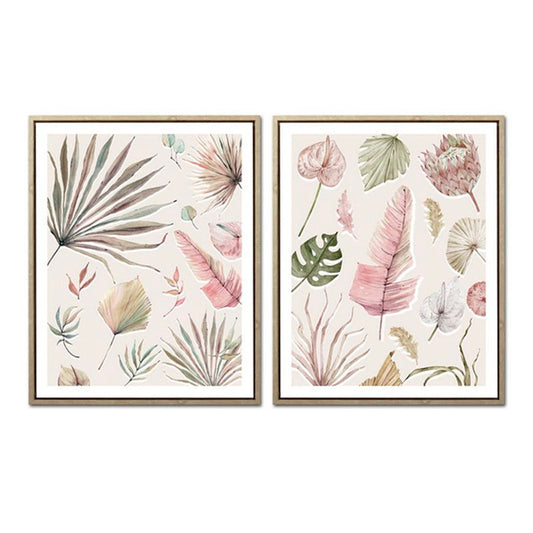 CUADRO MARCO 40X50 HOJAS DE COLORES