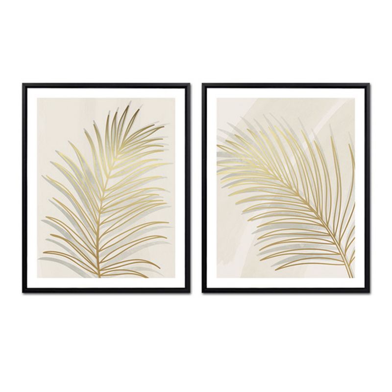 CUADRO MARCO 40X50 HOJAS DORADAS