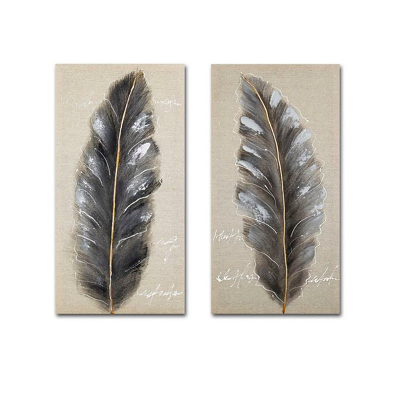 LIENZO 30X60 PINTADO A MANO PLUMA
