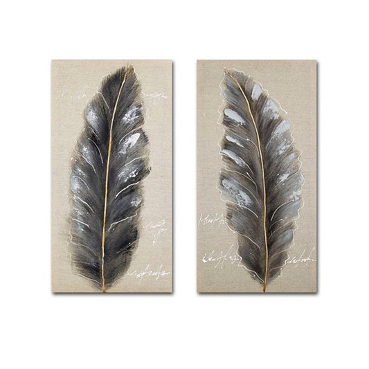 LIENZO 30X60 PINTADO A MANO PLUMA