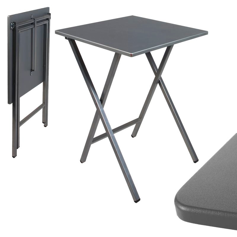 MESA CUAD. PLEGABLE GRIS
