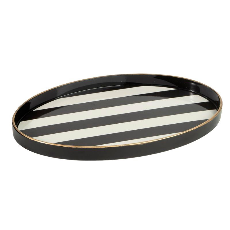 BANDEJA OVAL BLACK&WHITE 39,5CM