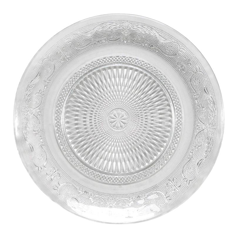 PLATO LLANO 25CM CRISTAL GRABADO