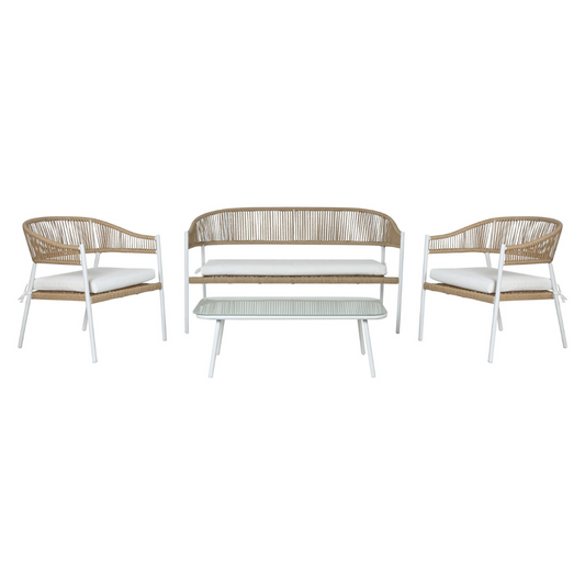 CONJUNTO SILLONES Y MESITA CON COJINES