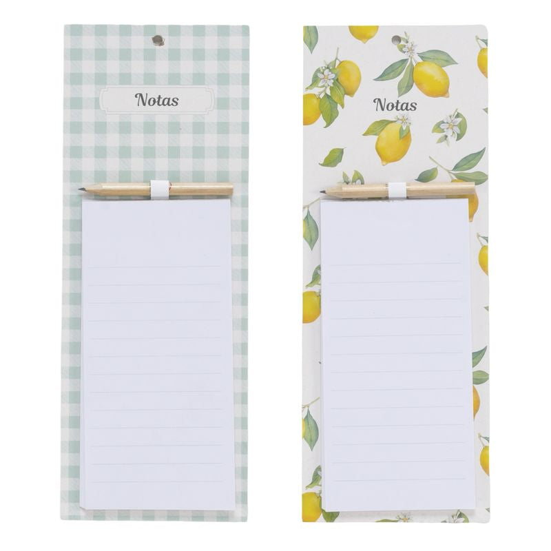 BLOC NOTAS IMAN CON LAPIZ LIMONES