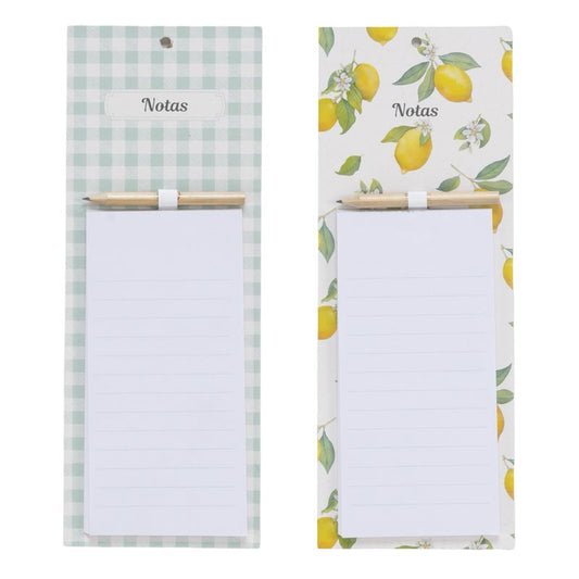 BLOC NOTAS IMAN CON LAPIZ LIMONES