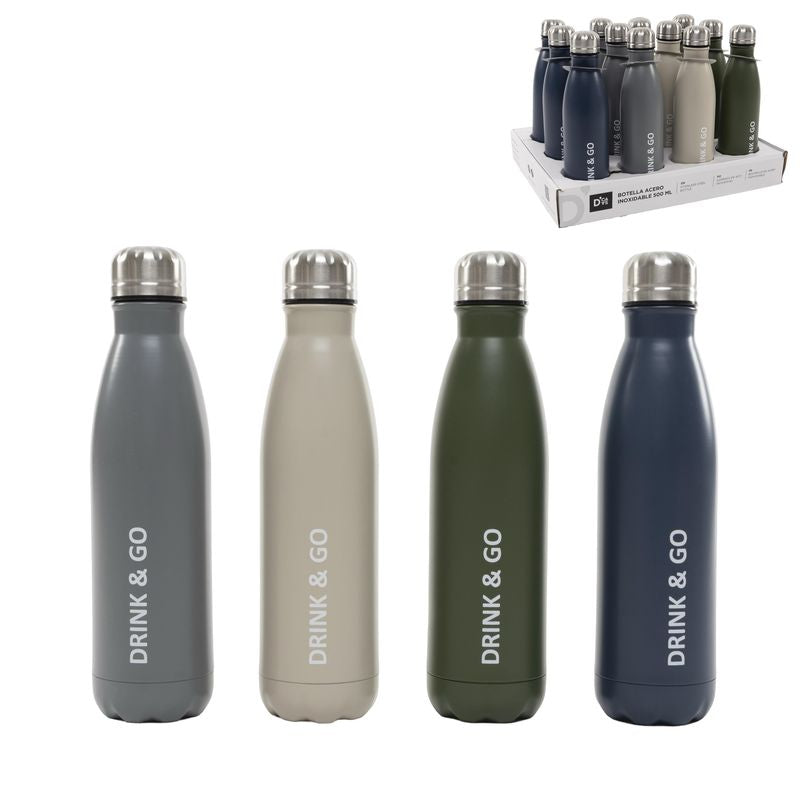 BOTELLA DOBLE CAPA ACERO INOX. 500ML