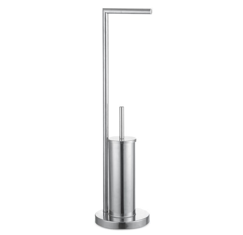 PORTARROLLOS CON ESCOBILLERO ACERO INOX.