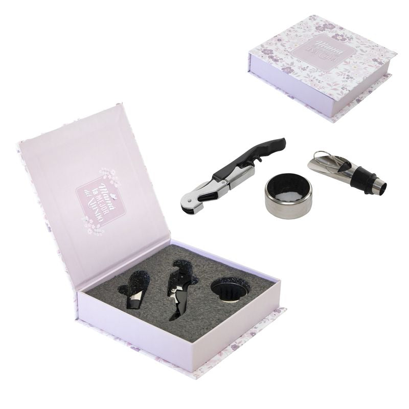 JUEGO DE 3 ACCESORIOS VINO MAMA