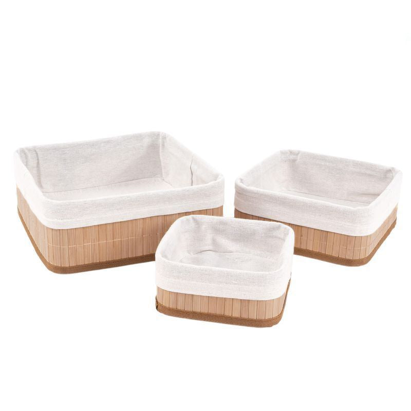 CESTAS CUADRADAS BAMBU NATURAL