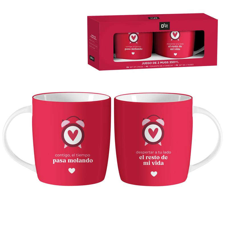 JUEGO DE 2 MUGS 350M DESPERTAR AMOR