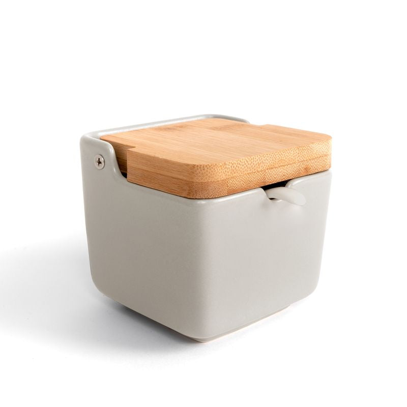 AZUCARERO TAPA BAMBU CON CUCHARA NATURAL