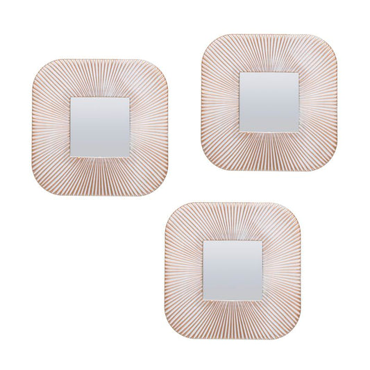 JUEGO DE 3 ESPEJOS PARED CUADRADOS