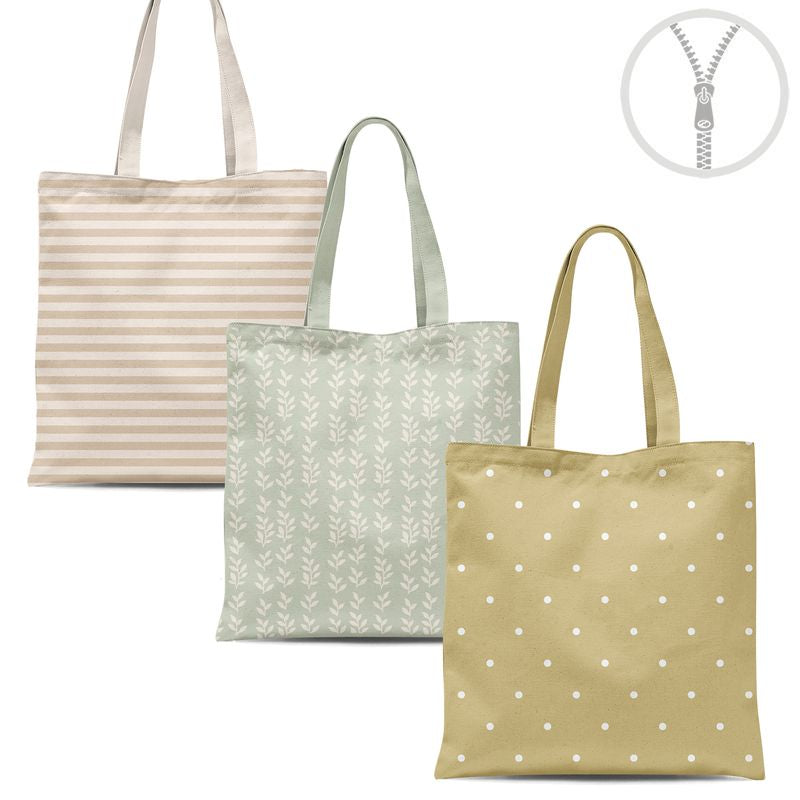 BOLSA ALGODON CON CREMALLERA BASICS