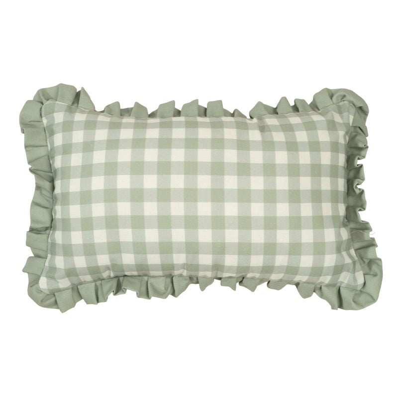 COJIN 50X30CM VICHY VERDE BLOSSOM