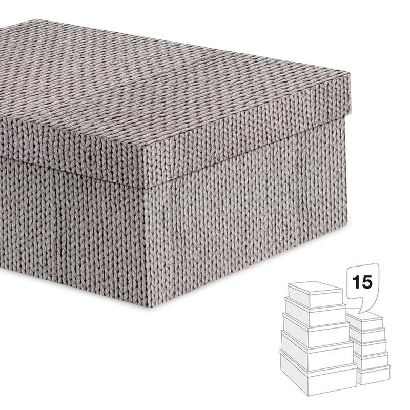 CAJITAS EFECTO LANA GRIS