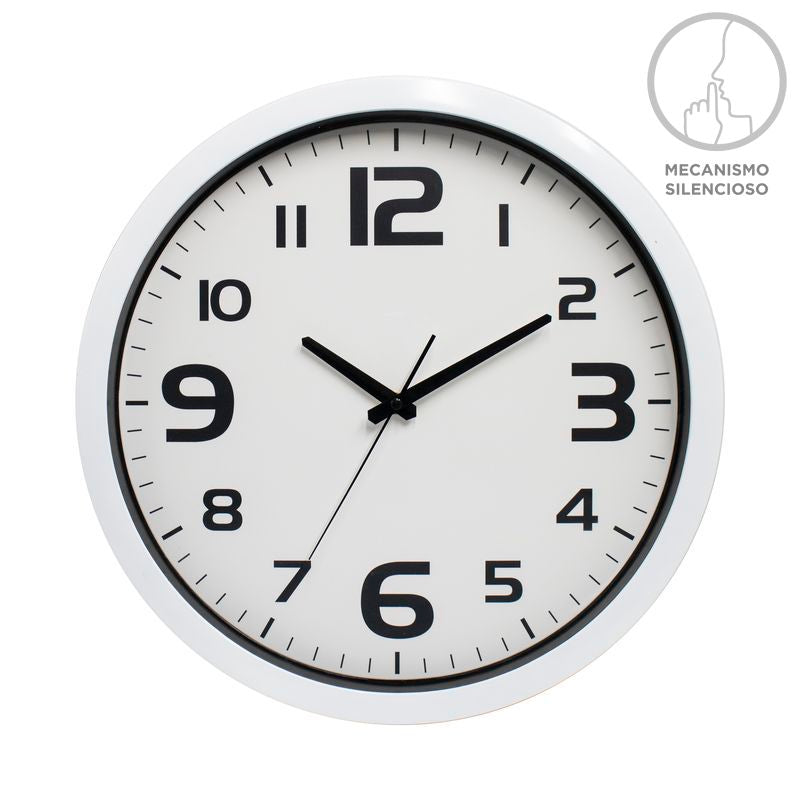 RELOJ 40CM BLANCO