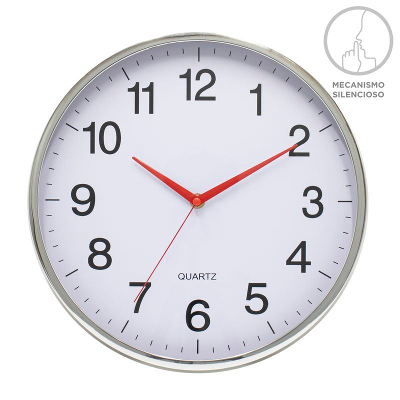 RELOJ 30CM CROMADO