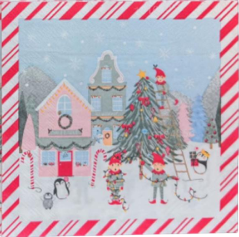 SET 20 SERVILLETAS DE PAPEL NAVIDAD 16X16CM