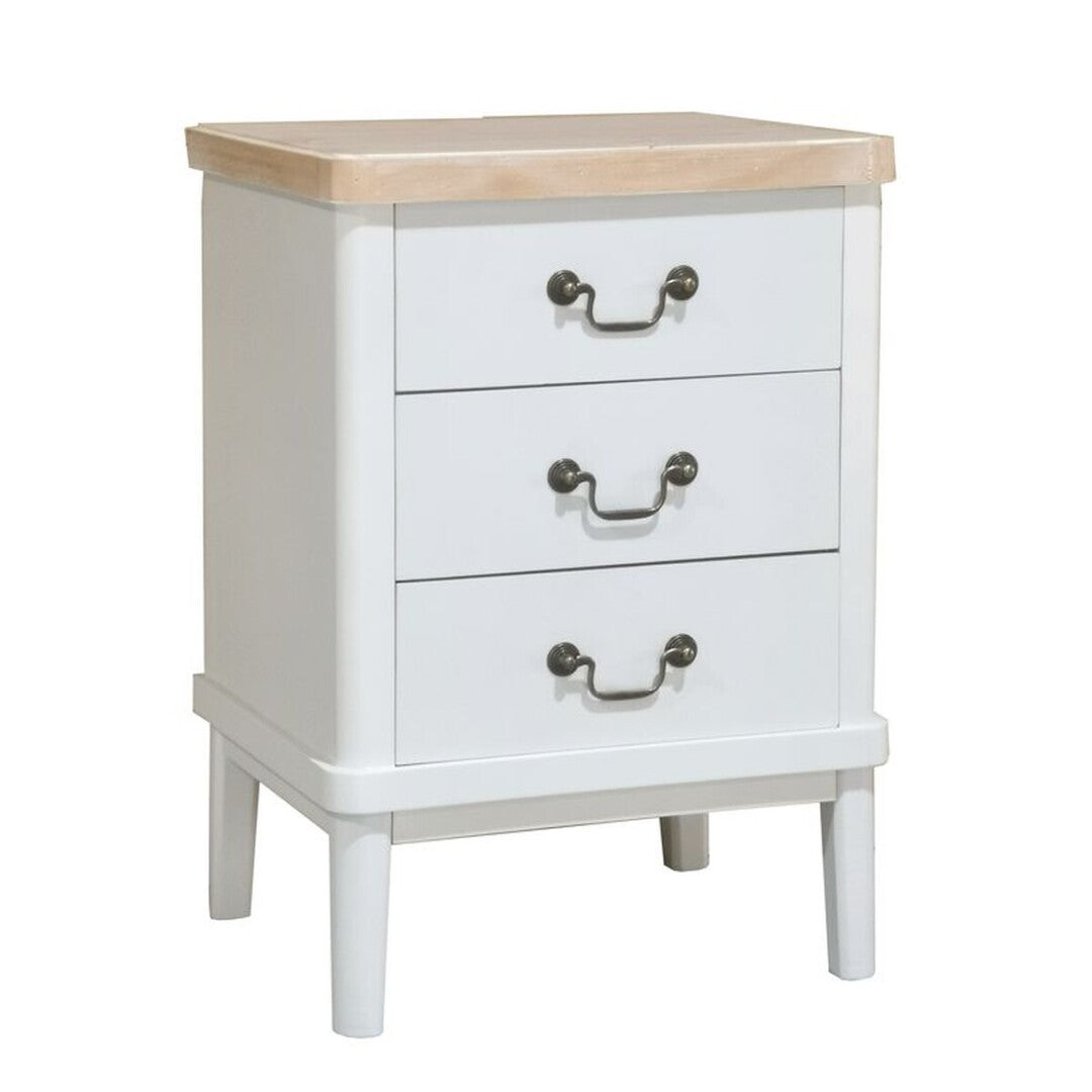 MESITA NOCHE 3 CAJONES IVORY