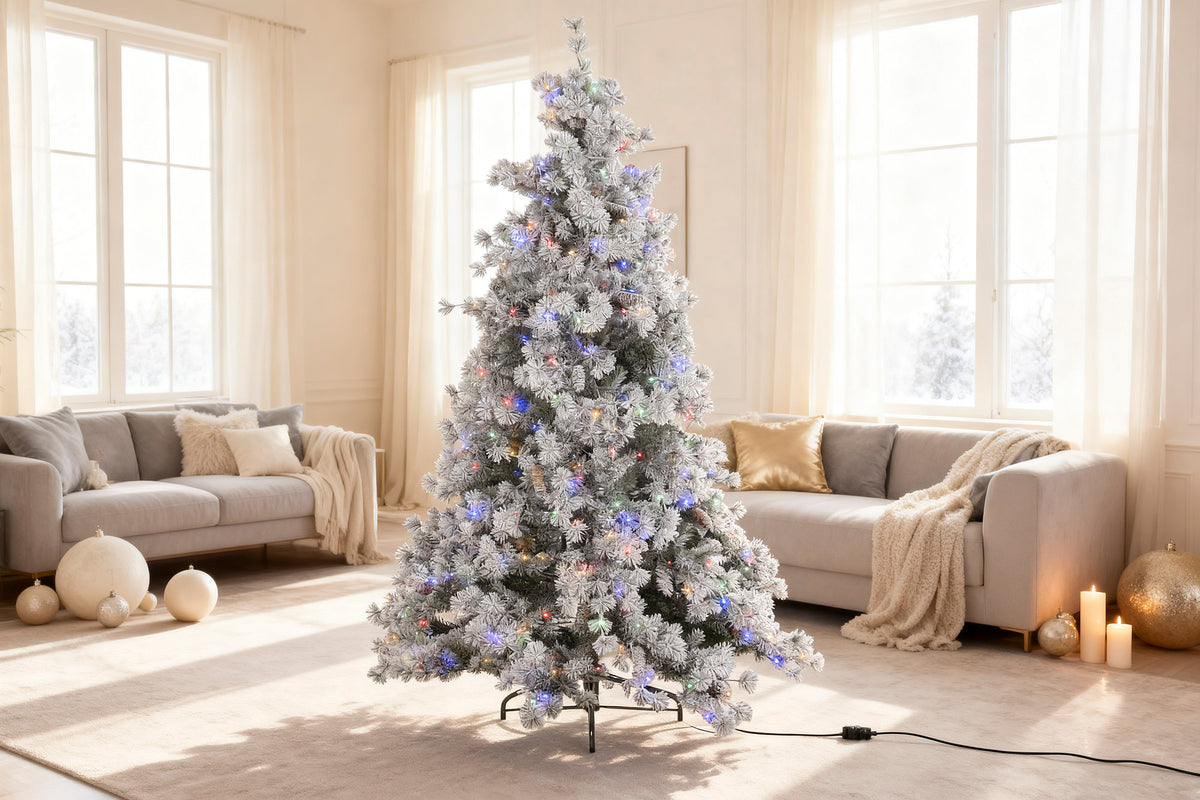 ARBOL DE NAVIDAD CON NIEVE 230 LEDS 180CM