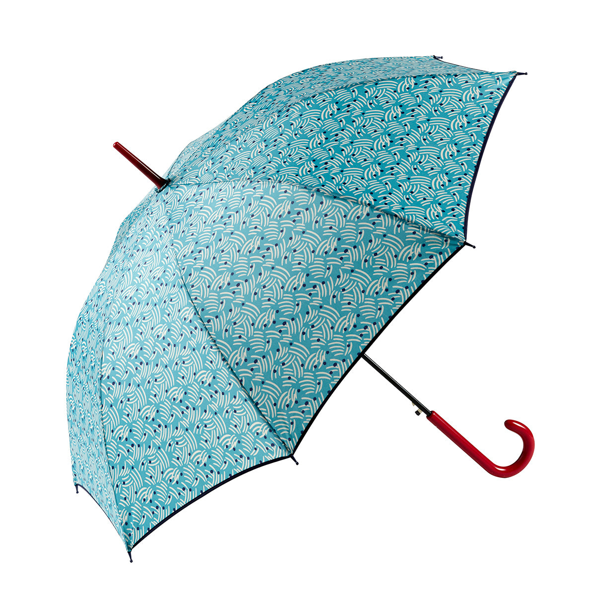 PARAGUAS RAYITAS AZUL TURQUESA
