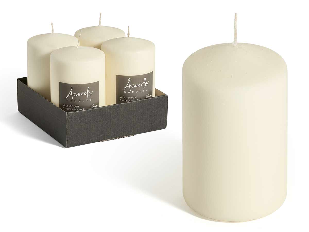 VELA TACO CREMA ANCHA 15CM