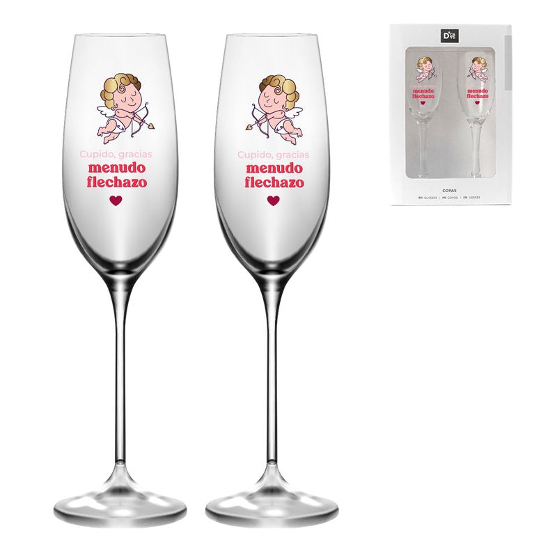 JUEGO 2 COPAS 190ML AMOR