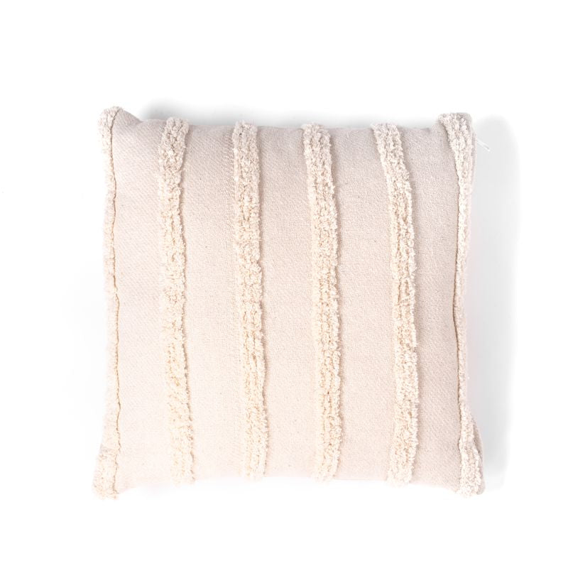 COJIN 45X45CM RAYAS CRUDO