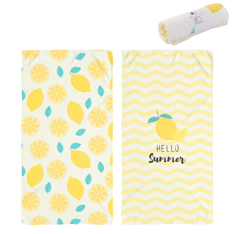 TOALLA PLAYA 90X170 MICROFIBRA LIMON