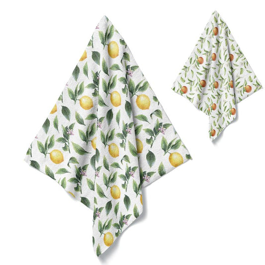PAÑO COCINA 35X50 MICROFIBRA LIMONES O NARANJAS