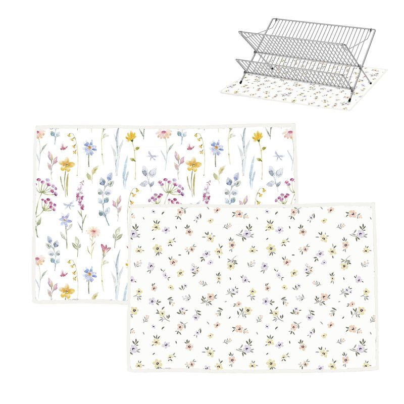 ALFOMBRILLA ESCURREPLATOS 45X30 FLORES